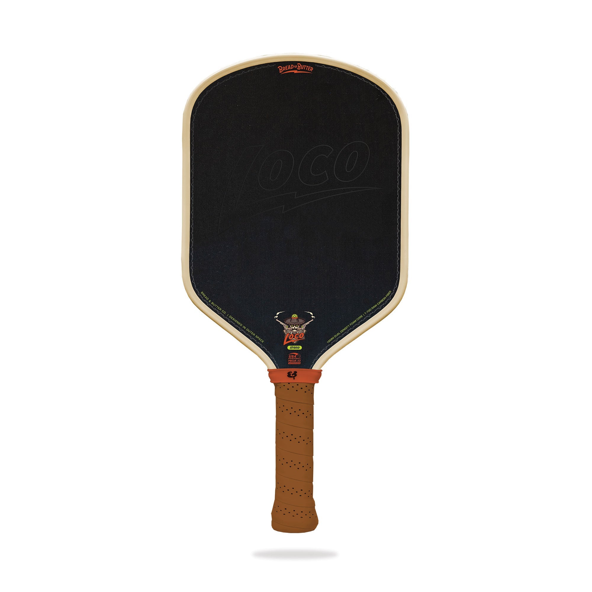 Bread & Butter -The Loco 16mm Pickleball Paddle- Hybrid (Cover Included)