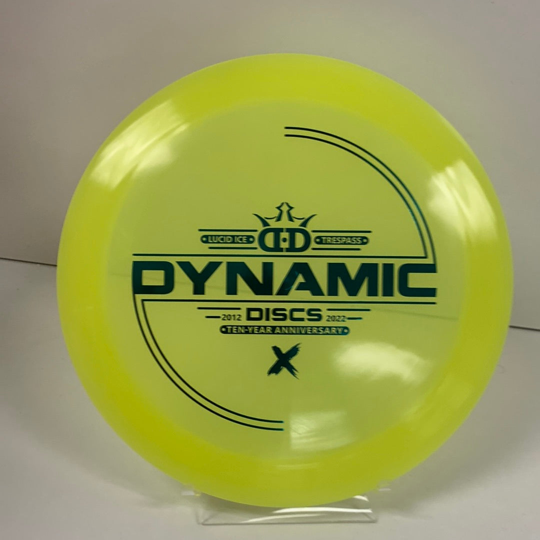 Dynamic Discs Lucid Ice Trespass 10yr anniversary