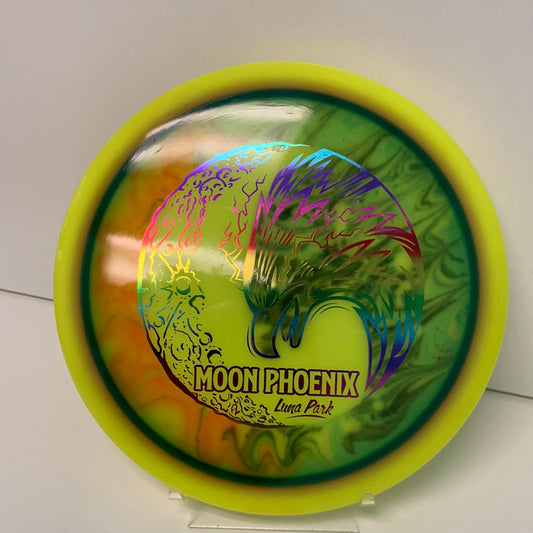 Yellow Moon Phoenix - Green Orange Spin Dye